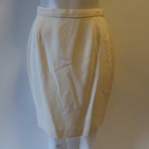 INGRID LUHN CREAM 100% WOOL SKIRT SZ 8*